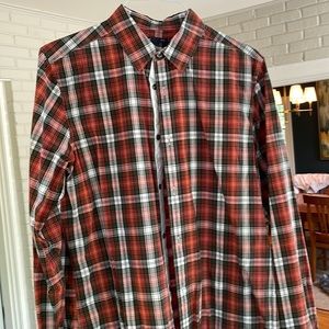 Plaid long-sleeve shirt, slim fit, fall colors